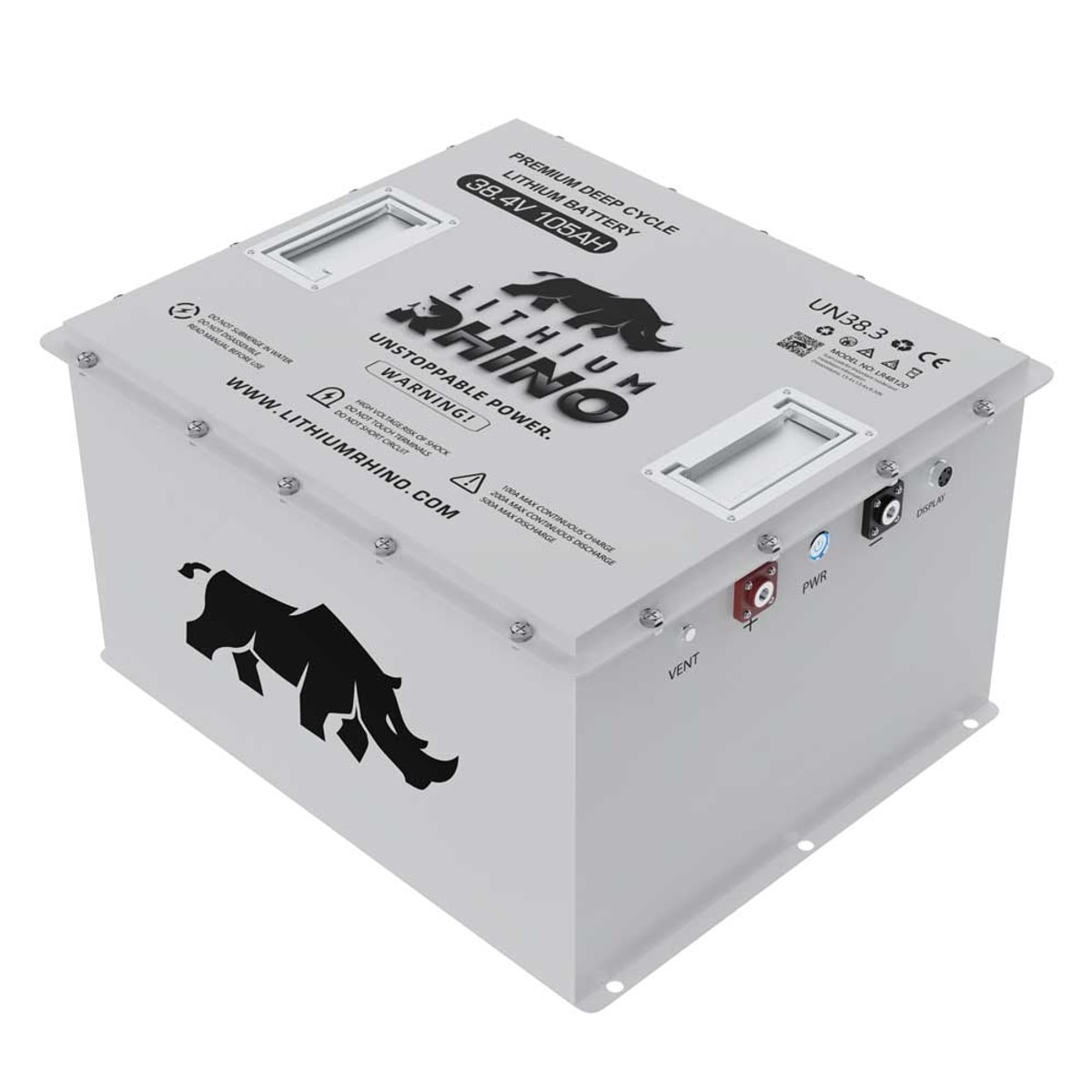 Lithium Rhino 36V 105Ah LiFePO4 Golf Cart Conversion Kit (Battery + Charger + Accessories)