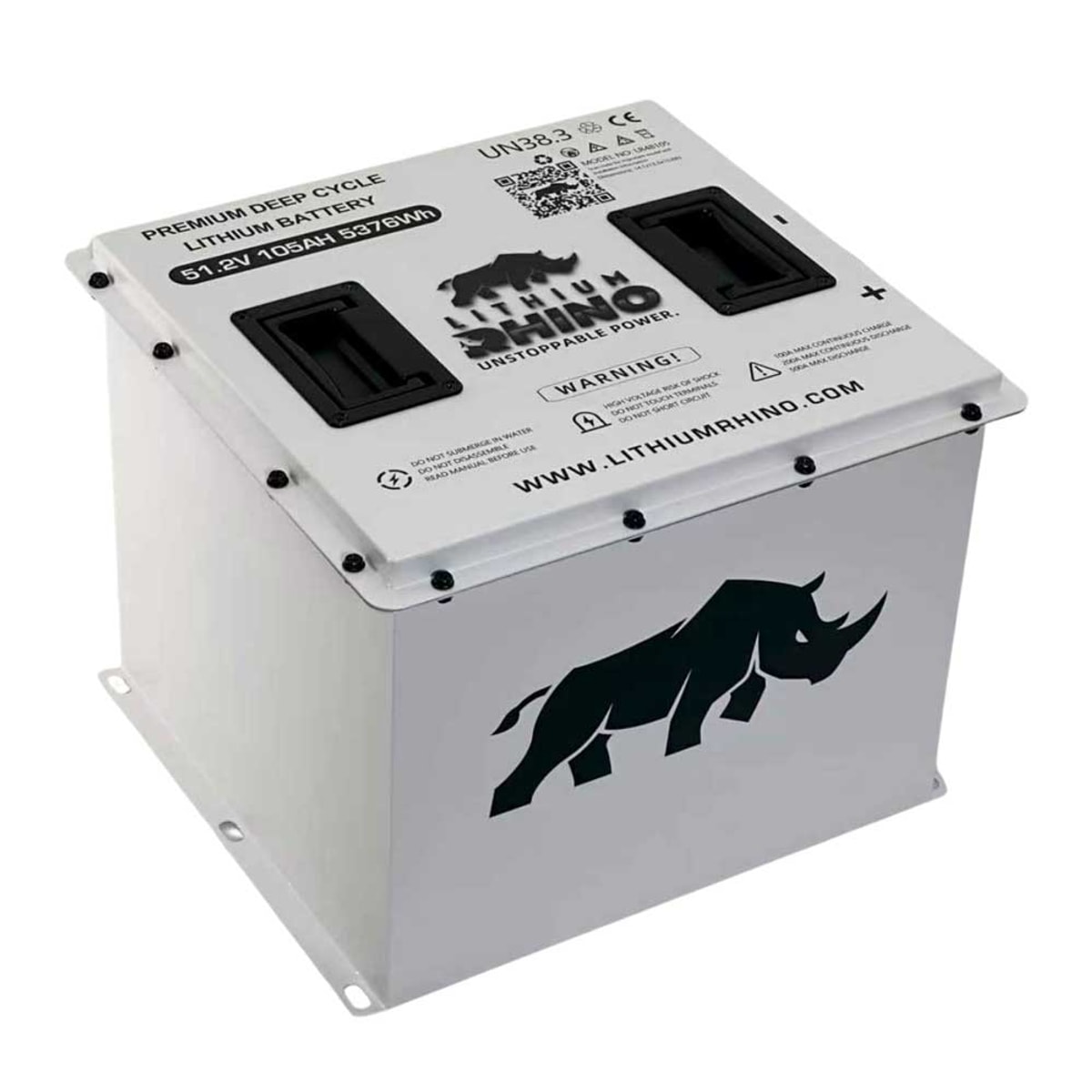 Lithium Rhino 48V 105Ah Cube LiFePO4 Golf Cart Conversion Kit (Battery + Charger + Accessories)