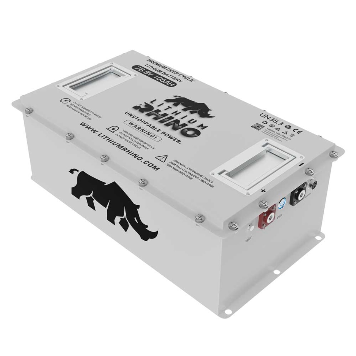 Lithium Rhino 72V 105Ah LiFePO4 Golf Cart Conversion Kit (Battery + Charger + Accessories)